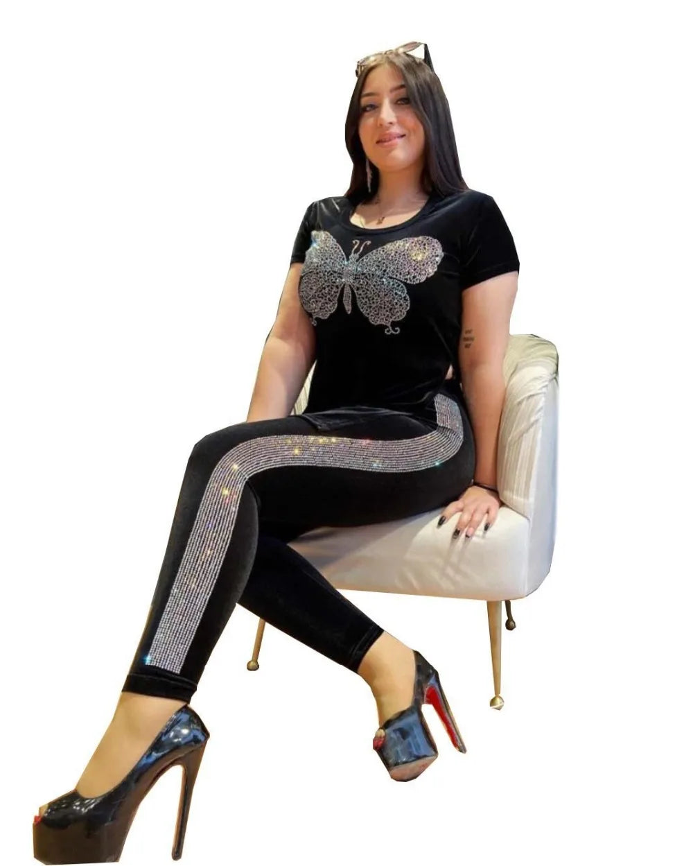 HGTE Velvet 2 Piece Set Women African Clothes Autumn Winter Africa Clothing Plus Size High Quality Fashion Suit African Dresses