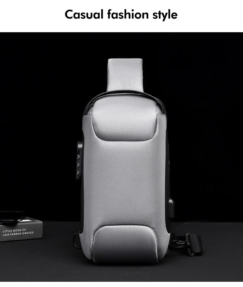 Designer Multifunction Anti-theft USB Shoulder Crossbody Bag Travel Sling Pack Messenger Pack Chest Bag Male Luxury Brand Men