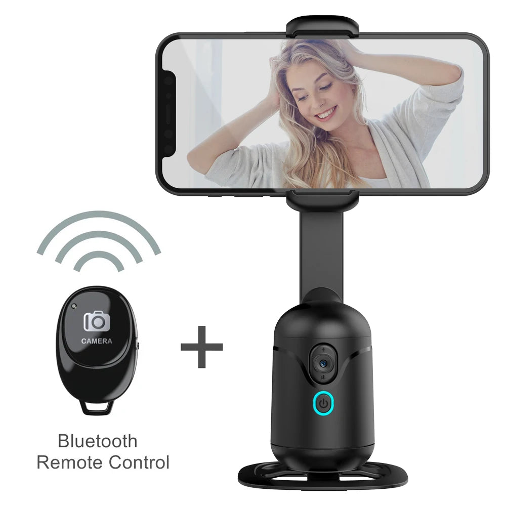 360°Panorama Rotation Follow Gimbal for Vlog Video Recording Phone Selifie Stick Tripod for Mobile iPhone Auto Face Tracker