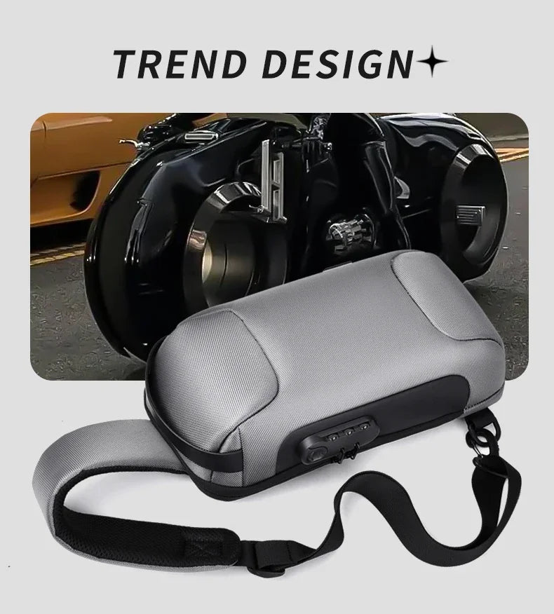 Designer Multifunction Anti-theft USB Shoulder Crossbody Bag Travel Sling Pack Messenger Pack Chest Bag Male Luxury Brand Men