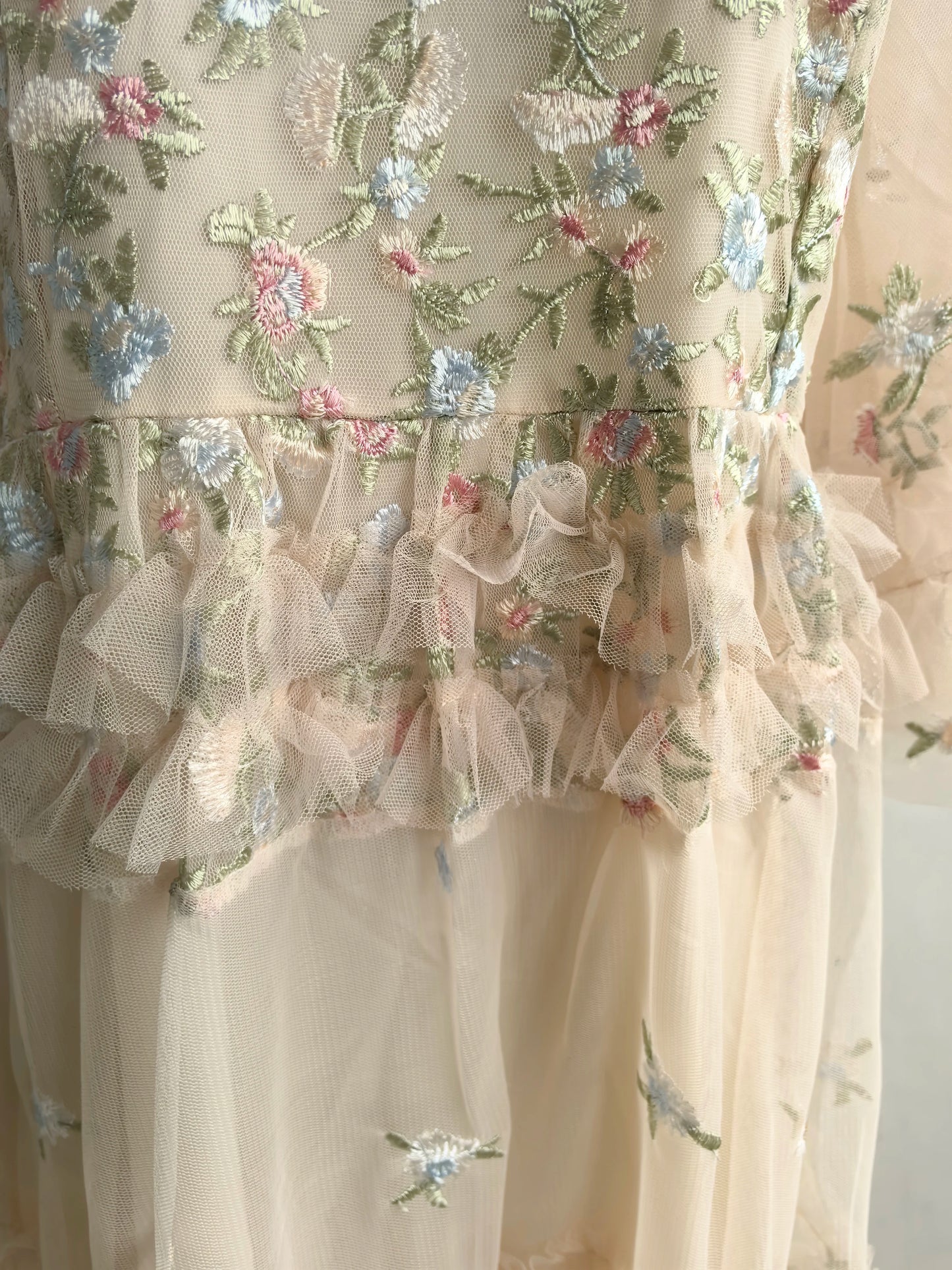 Runway Luxury Long Dresses Women 2025 Summer Holiday Embroidery Flower Ruffles Midi Party Evening Dress Lady Prom Vestidos