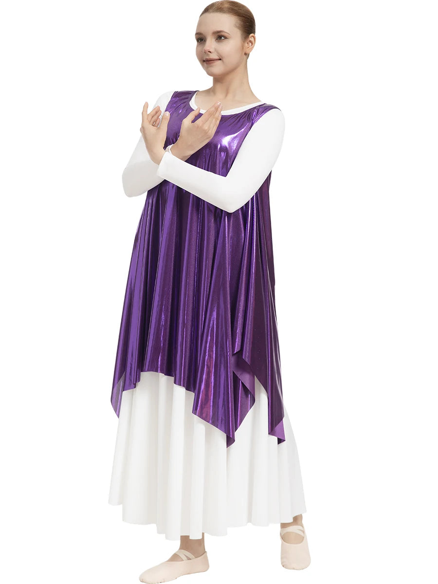 Women Praise Dance Vest Worship Tank Pullover(Only Vest)