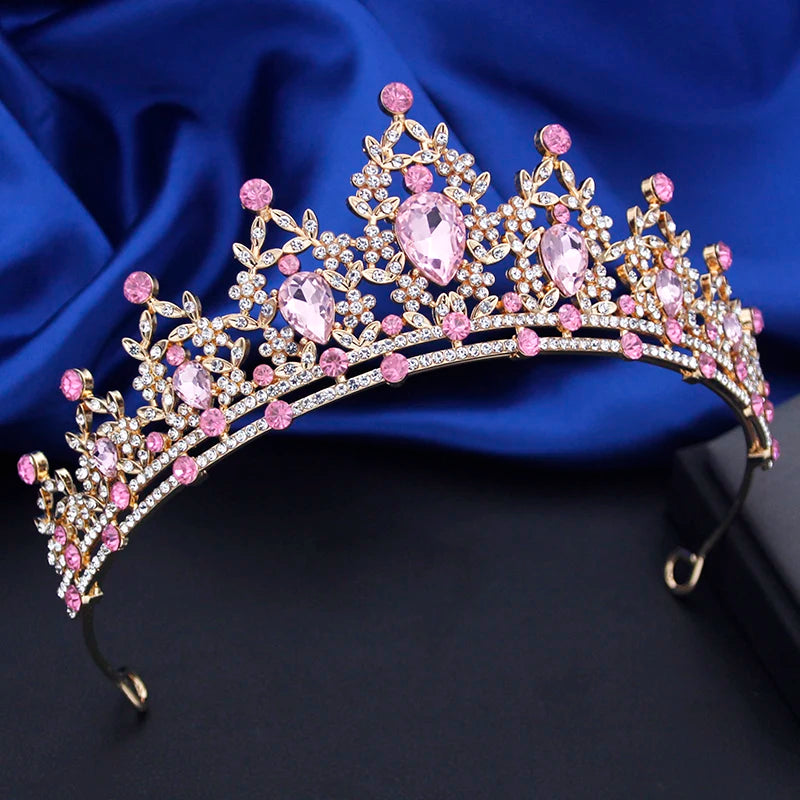 Quality Rhinestone Crystal Small Tiaras Princess Crown for Girls Birthday Dress Accessories Wedding Prom Hair Jewelry Gifts