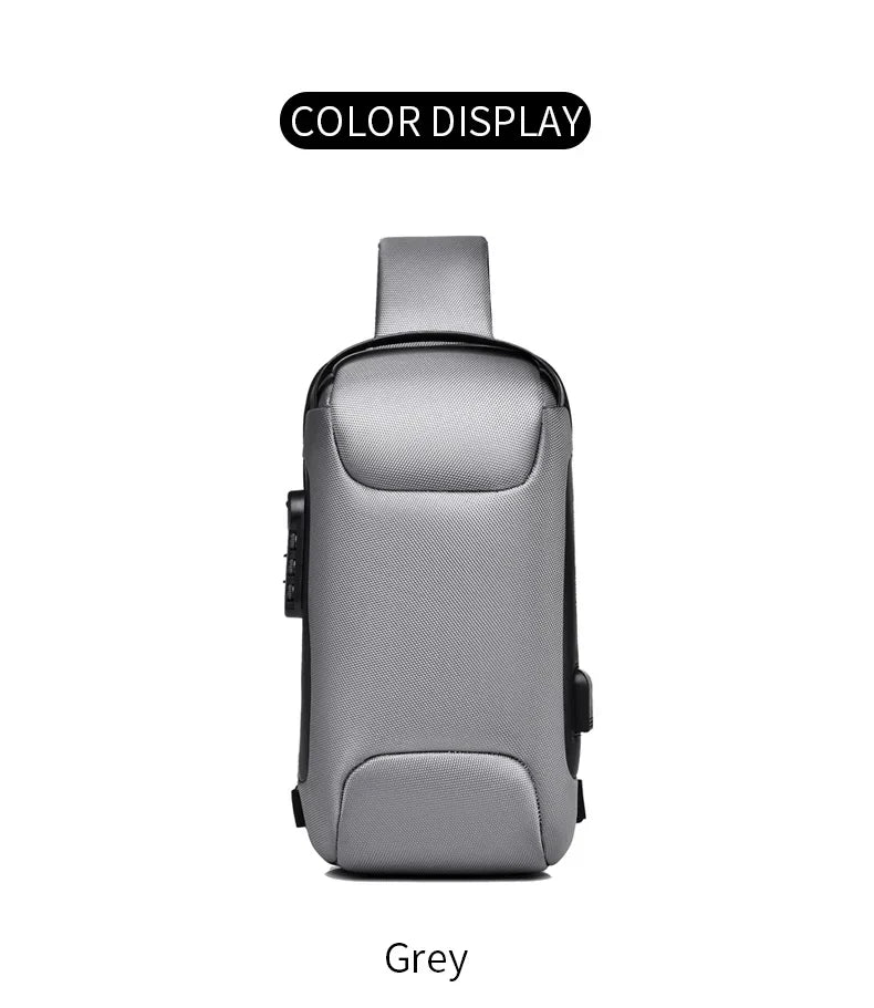 Designer Multifunction Anti-theft USB Shoulder Crossbody Bag Travel Sling Pack Messenger Pack Chest Bag Male Luxury Brand Men