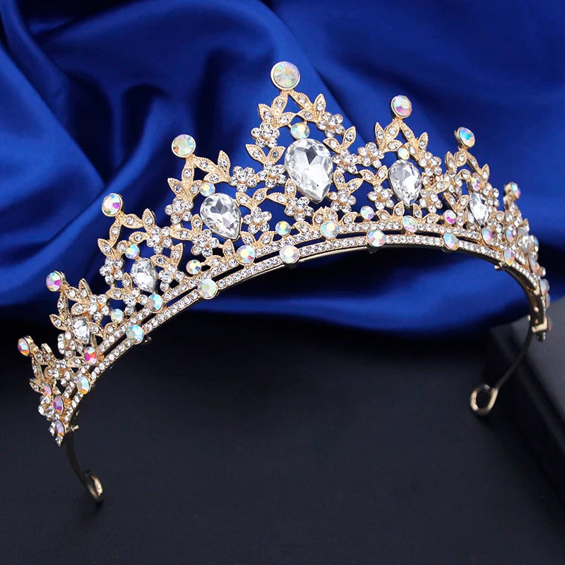 Quality Rhinestone Crystal Small Tiaras Princess Crown for Girls Birthday Dress Accessories Wedding Prom Hair Jewelry Gifts