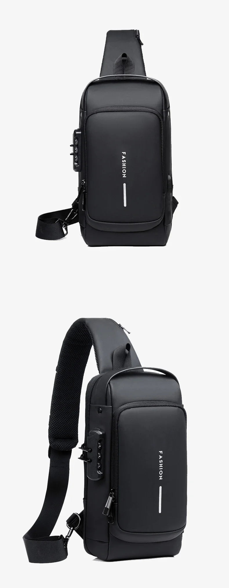 Designer Multifunction Anti-theft USB Shoulder Crossbody Bag Travel Sling Pack Messenger Pack Chest Bag Male Luxury Brand Men