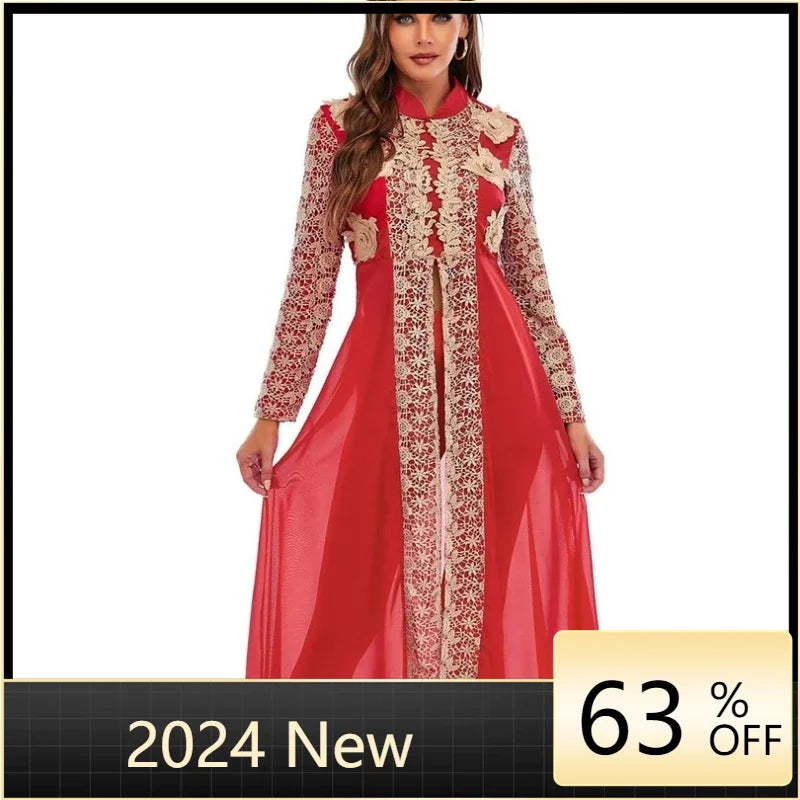 Abaya Dubai Muslim Sets Dress Kaftan Turkish Islamic Clothing Abayas African Dresses For Women Robe Ensemble Femme Musulmane