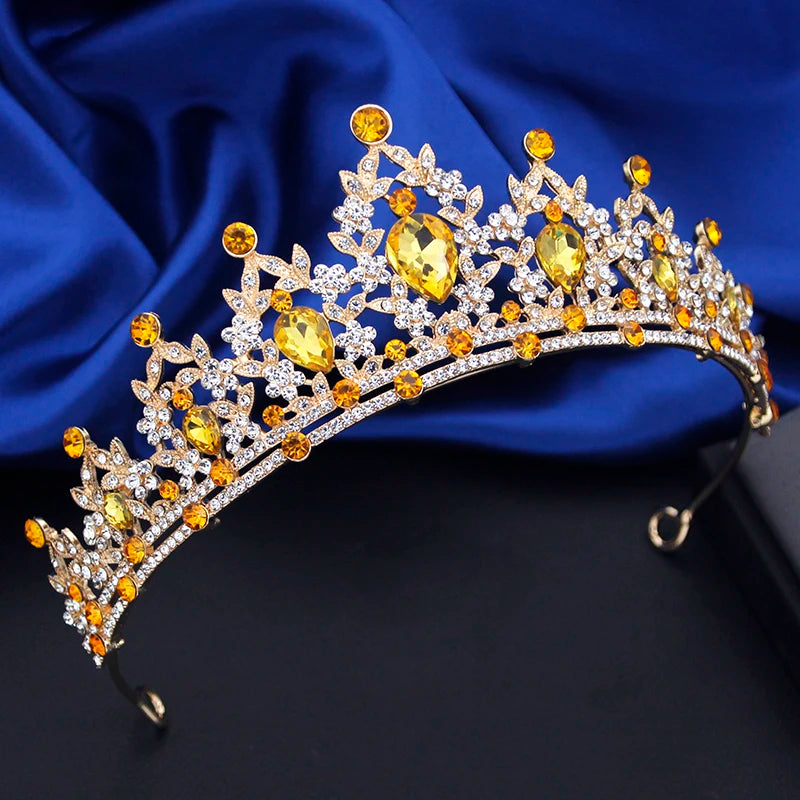 Quality Rhinestone Crystal Small Tiaras Princess Crown for Girls Birthday Dress Accessories Wedding Prom Hair Jewelry Gifts