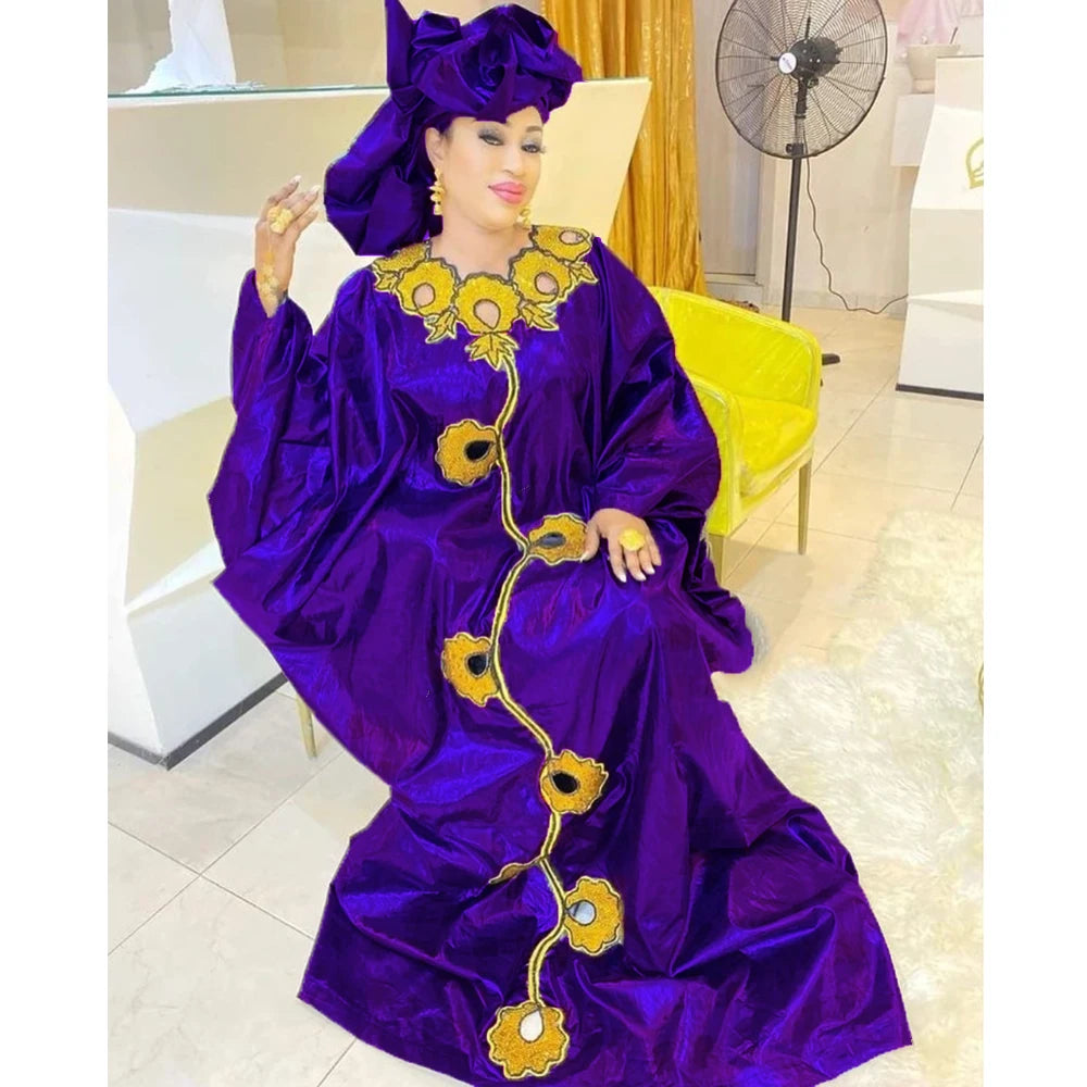 Black African Dresses For Women Bazin Riche Robe Original Basin For Wedding Party Newest Clothing Nigeria Tradition Bride Dress