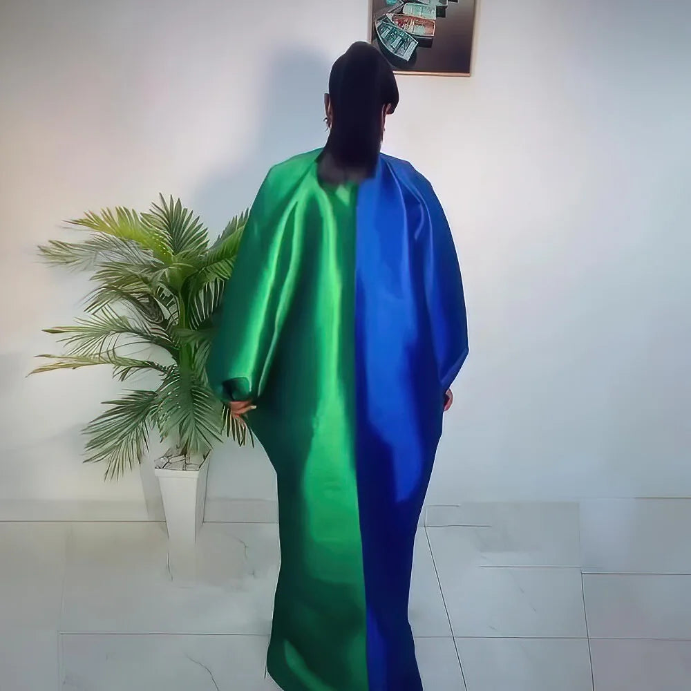 Elegance african dresses for woman Color blocking african dresses for woman party Plus size robe africains femme
