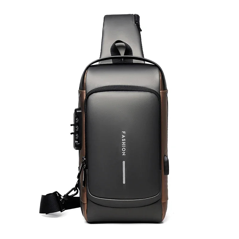 Designer Multifunction Anti-theft USB Shoulder Crossbody Bag Travel Sling Pack Messenger Pack Chest Bag Male Luxury Brand Men