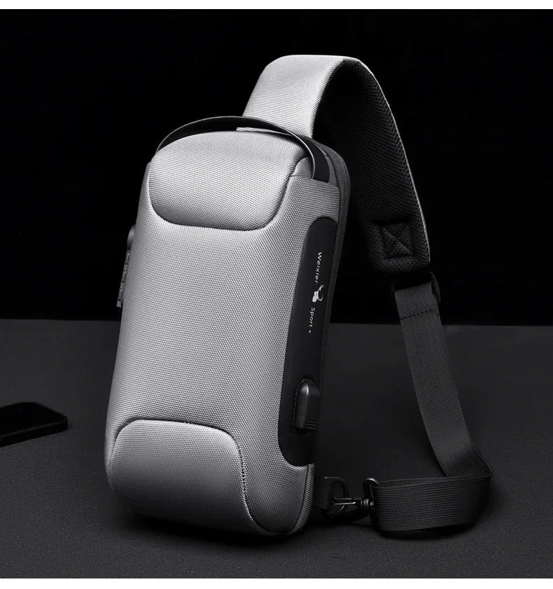 Designer Multifunction Anti-theft USB Shoulder Crossbody Bag Travel Sling Pack Messenger Pack Chest Bag Male Luxury Brand Men
