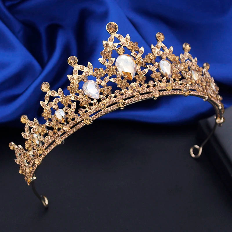 Quality Rhinestone Crystal Small Tiaras Princess Crown for Girls Birthday Dress Accessories Wedding Prom Hair Jewelry Gifts