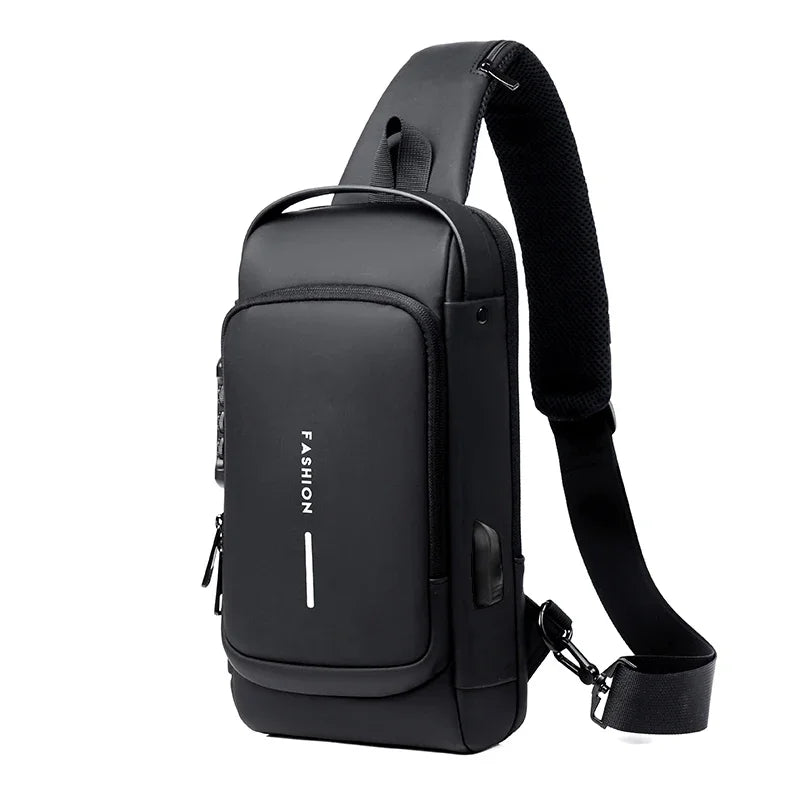 Designer Multifunction Anti-theft USB Shoulder Crossbody Bag Travel Sling Pack Messenger Pack Chest Bag Male Luxury Brand Men