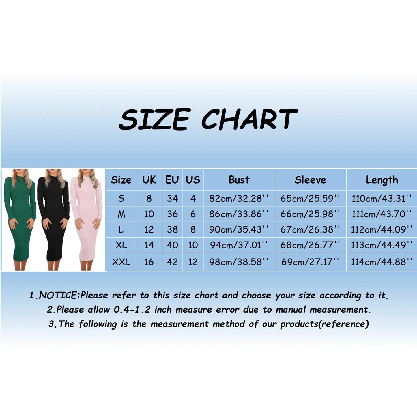 Knitted Sweater Dress for Women Long Sleeve Half High Turtleneck Midi Bodycon Stretchy Dress Autumn Winter Warm Long Dress