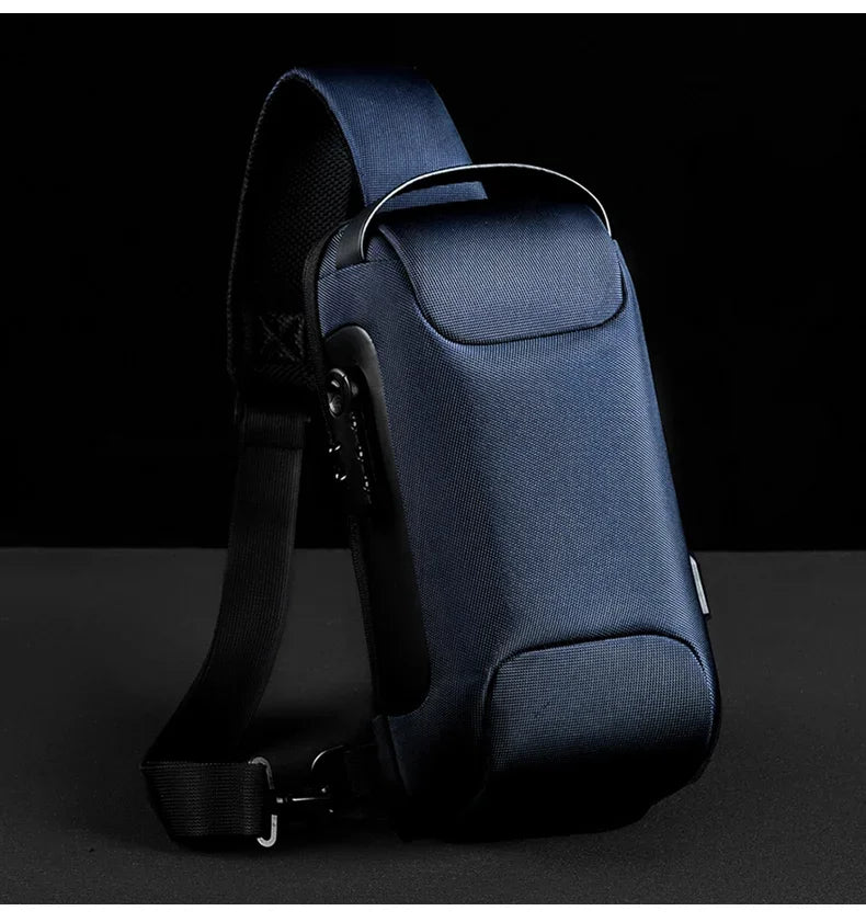 Designer Multifunction Anti-theft USB Shoulder Crossbody Bag Travel Sling Pack Messenger Pack Chest Bag Male Luxury Brand Men