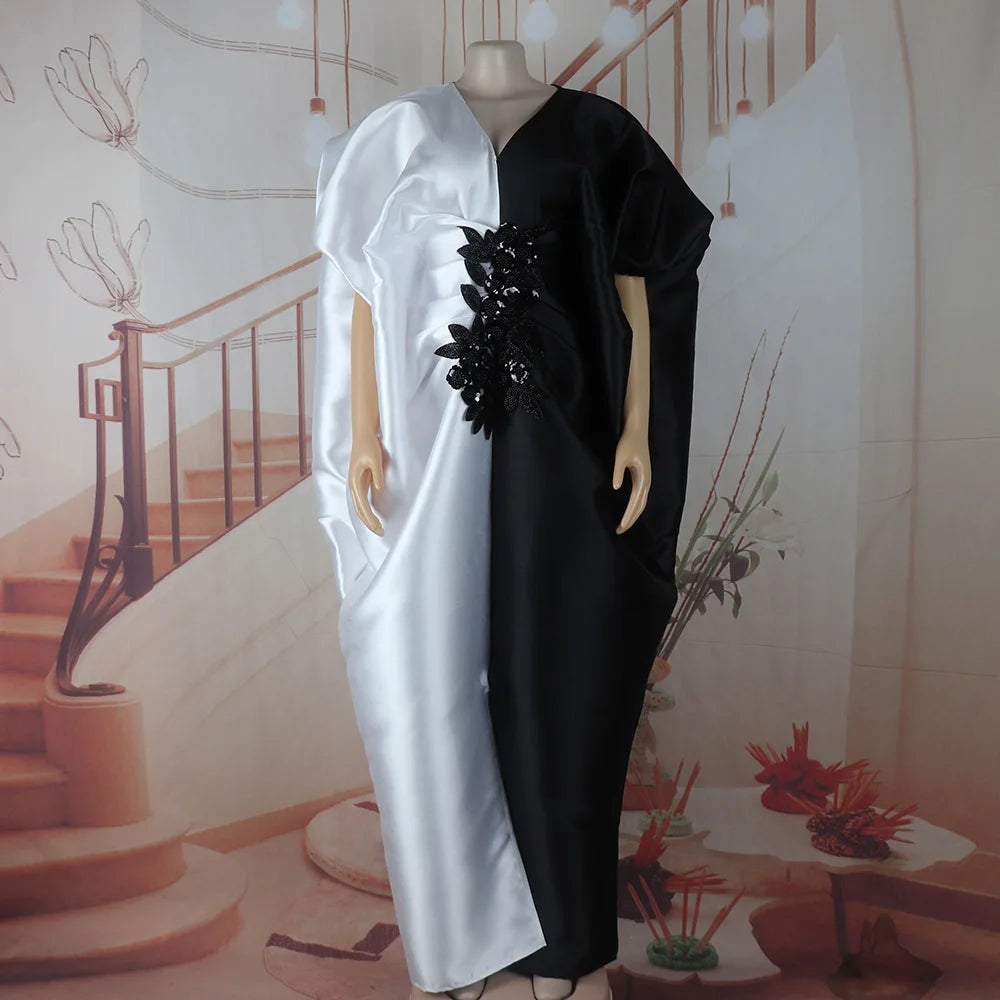 Elegance african dresses for woman Color blocking african dresses for woman party Plus size robe africains femme