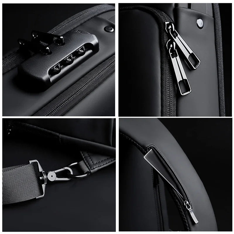 Designer Multifunction Anti-theft USB Shoulder Crossbody Bag Travel Sling Pack Messenger Pack Chest Bag Male Luxury Brand Men
