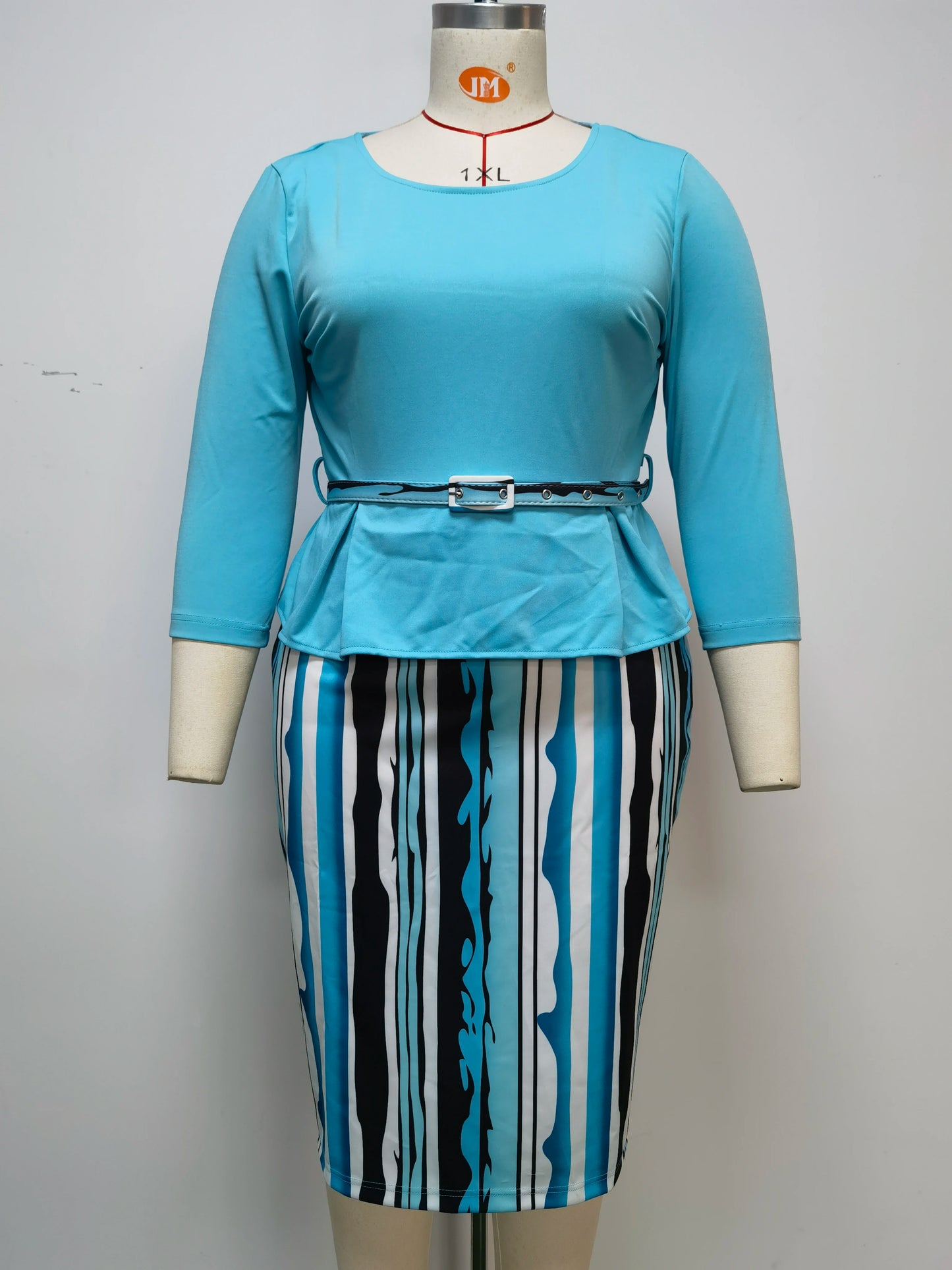 Women's plus Size African Dress Digital Print Turkey Style with Belt Full Length Maxi Gown for Special Occasions