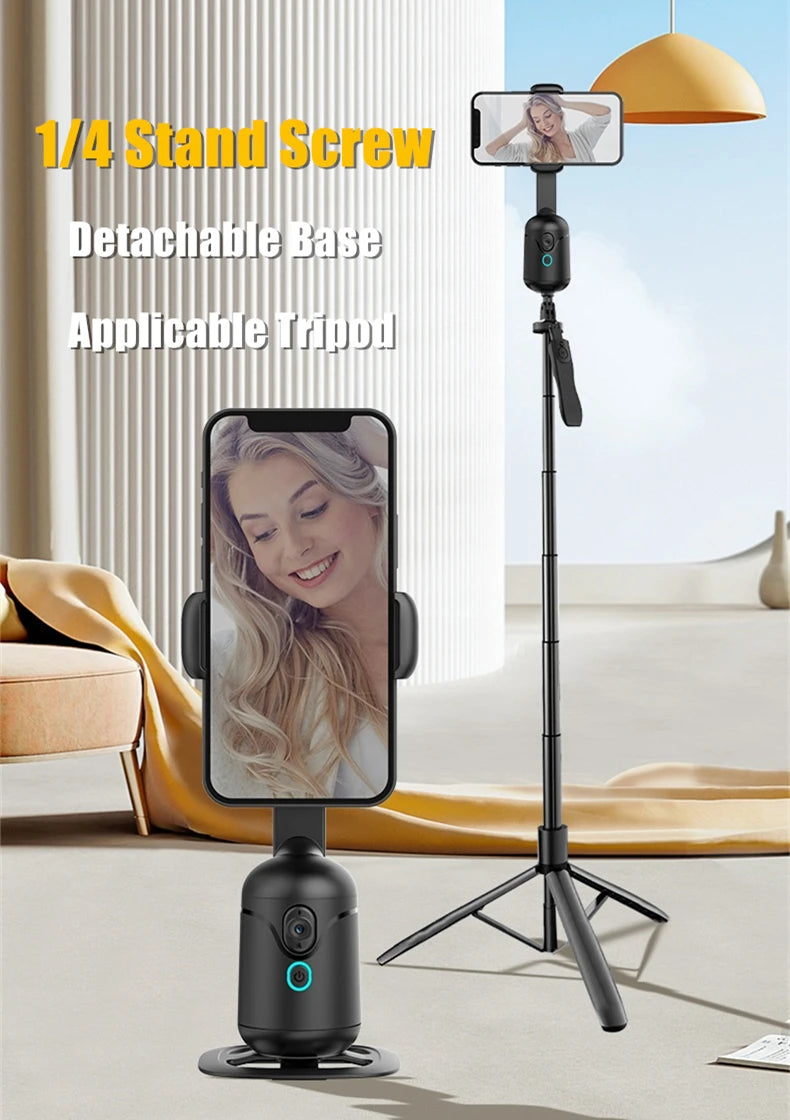 360°Panorama Rotation Follow Gimbal for Vlog Video Recording Phone Selifie Stick Tripod for Mobile iPhone Auto Face Tracker
