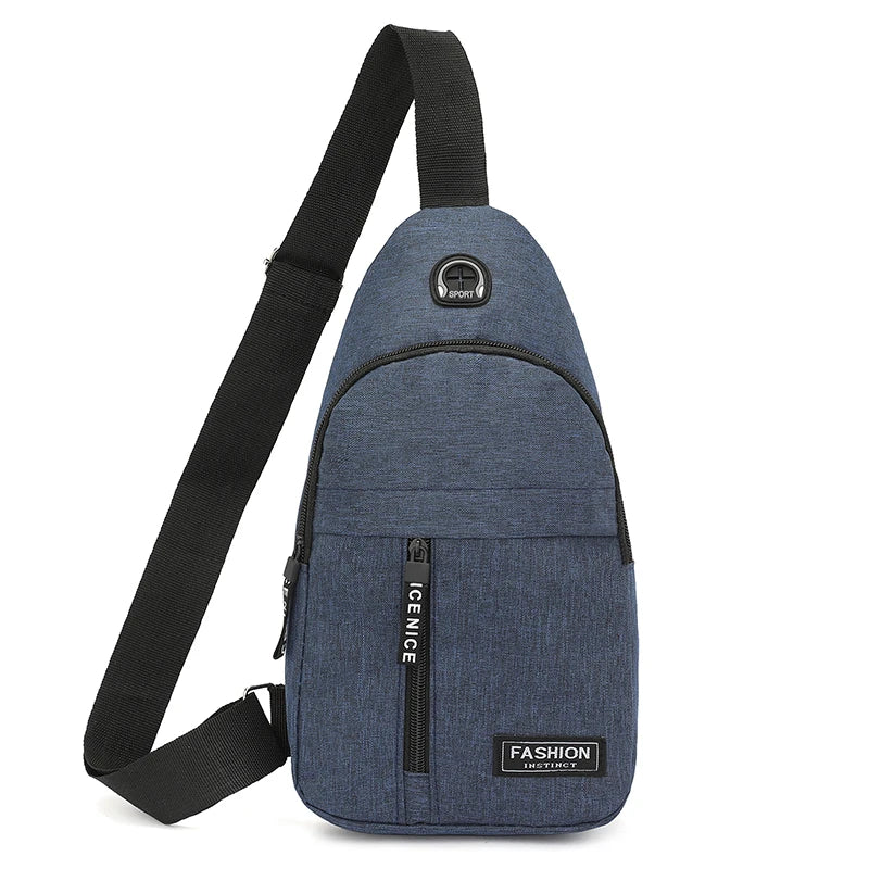 Chest Bag Men's One Shoulder Crossbody Bag Large Capacity Outdoor Sports And Leisure Fashion Small Shoulder Bag Large Capacit