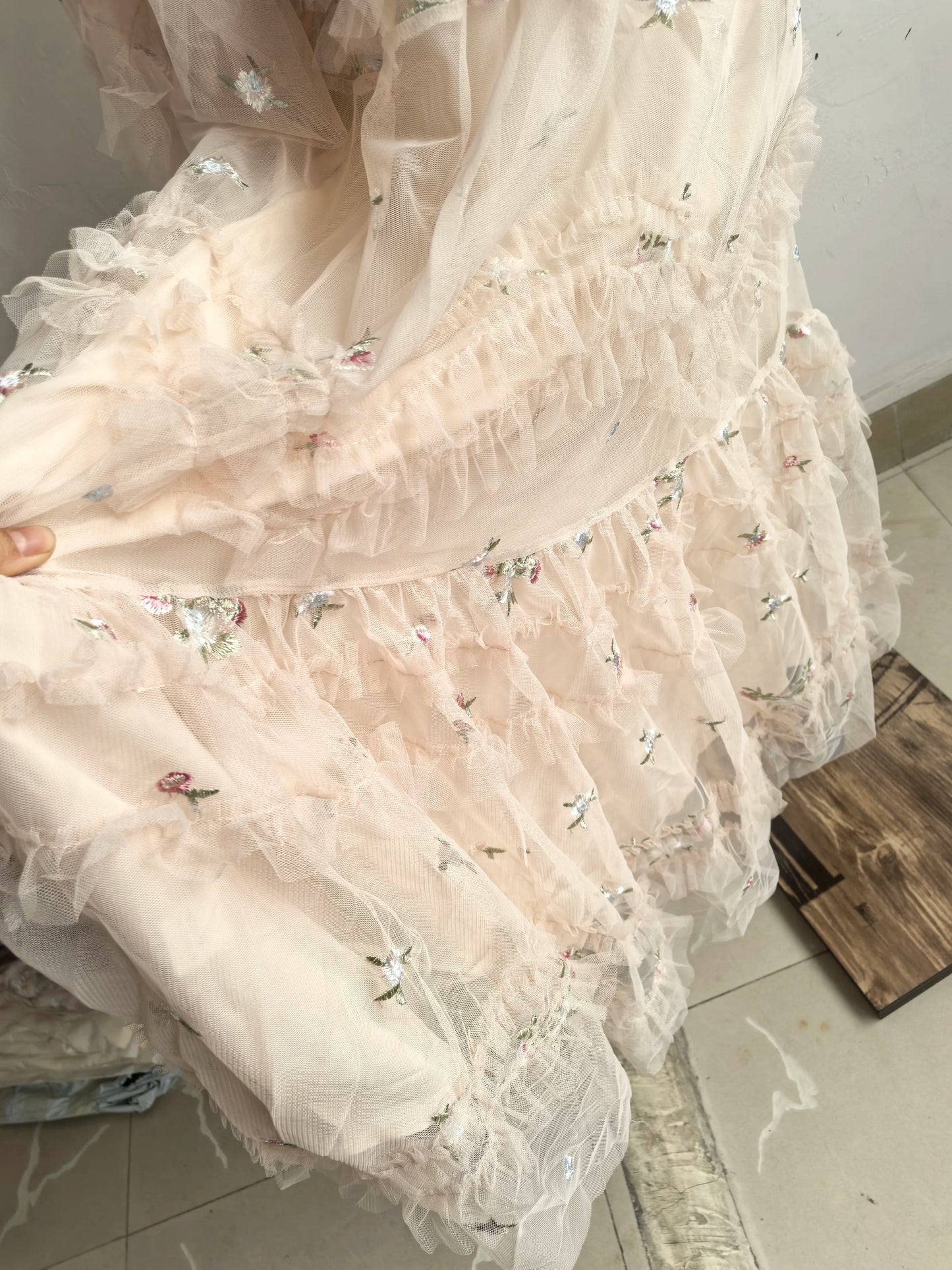 Runway Luxury Long Dresses Women 2025 Summer Holiday Embroidery Flower Ruffles Midi Party Evening Dress Lady Prom Vestidos