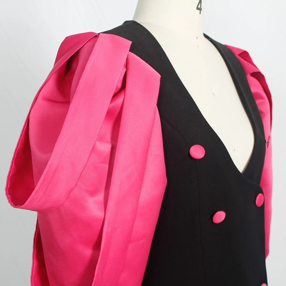 Evening Dresses Pink Street Wear Women Mini Sexy Club Wear Notched Collar Long Sleeve V Neck