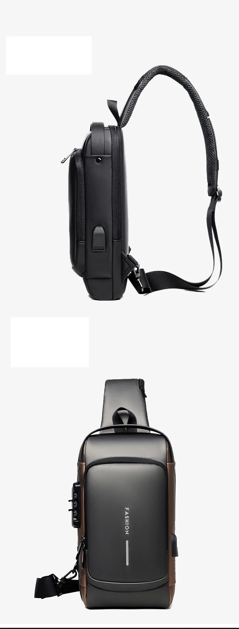 Designer Multifunction Anti-theft USB Shoulder Crossbody Bag Travel Sling Pack Messenger Pack Chest Bag Male Luxury Brand Men