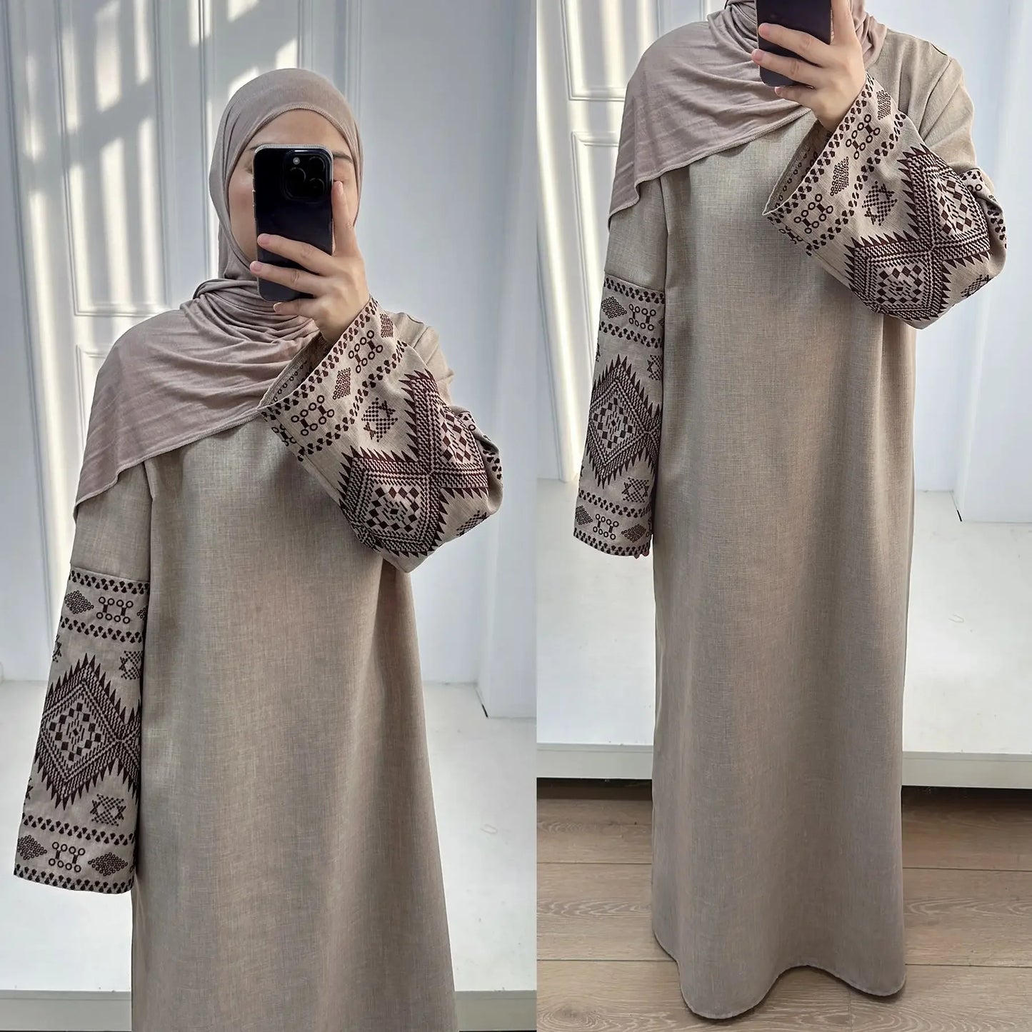 Embroidery Cuff Closed Abaya Dress Muslim Abayas for Women Dubai Luxury Turkey African Dresses Islmaic Clothes Hijab Robe Kaftan