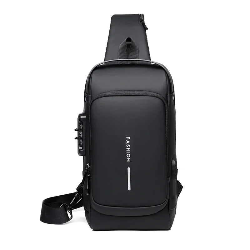 Designer Multifunction Anti-theft USB Shoulder Crossbody Bag Travel Sling Pack Messenger Pack Chest Bag Male Luxury Brand Men