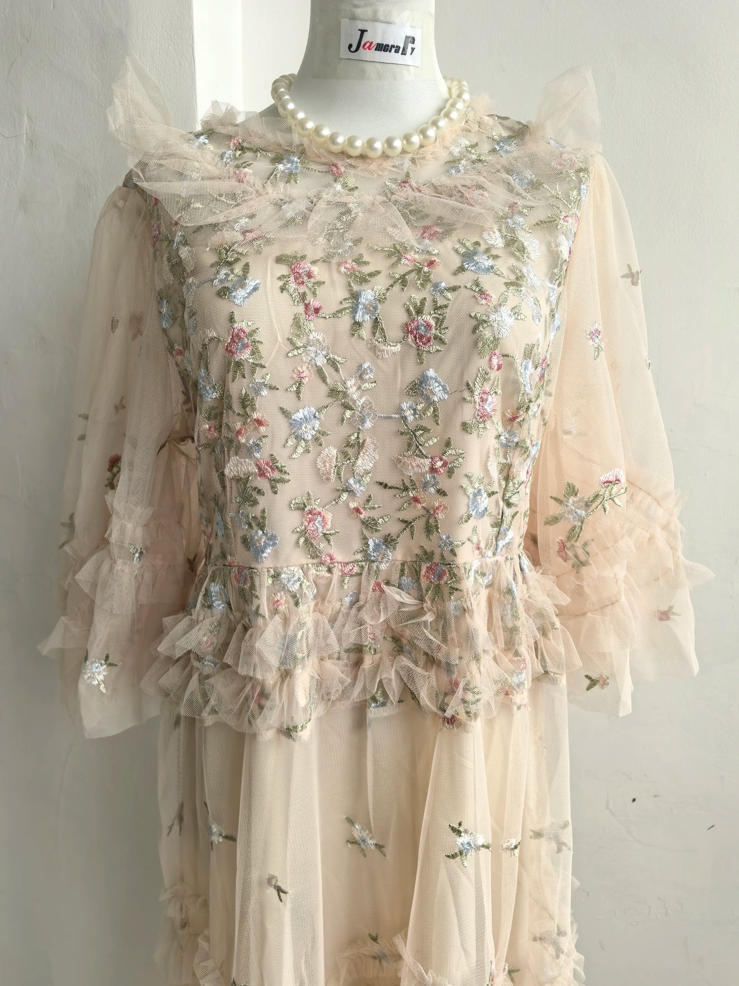 Runway Luxury Long Dresses Women 2025 Summer Holiday Embroidery Flower Ruffles Midi Party Evening Dress Lady Prom Vestidos