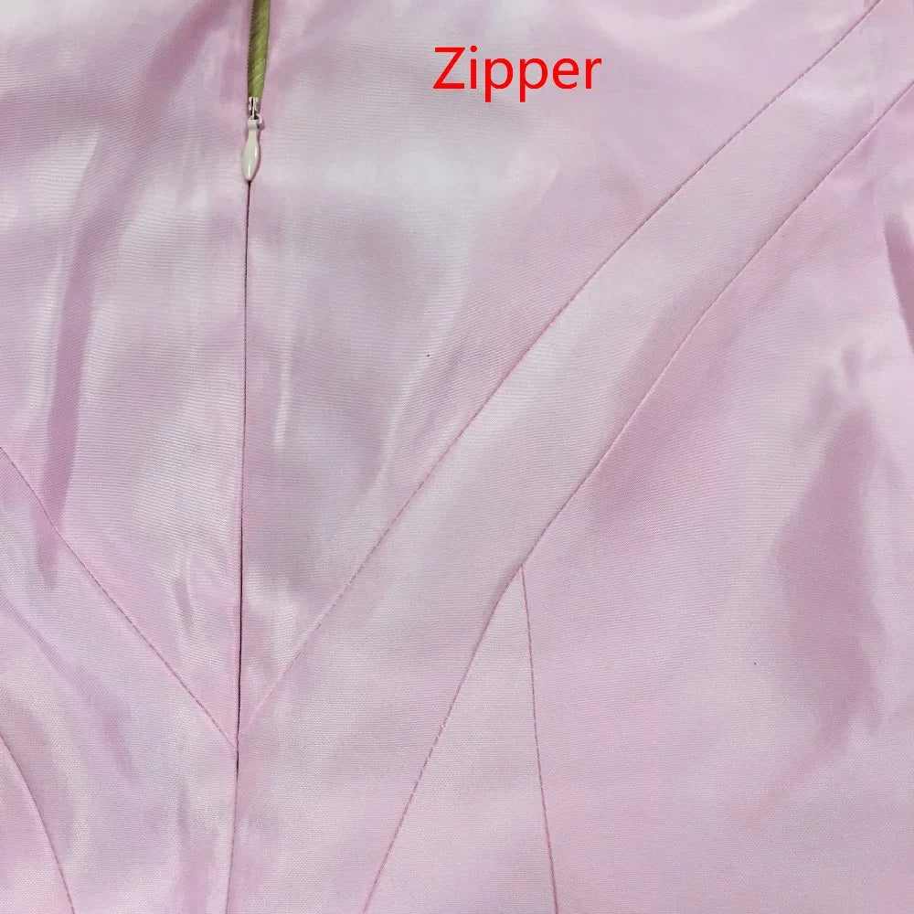 Evening Dresses Pink Street Wear Women Mini Sexy Club Wear Notched Collar Long Sleeve V Neck