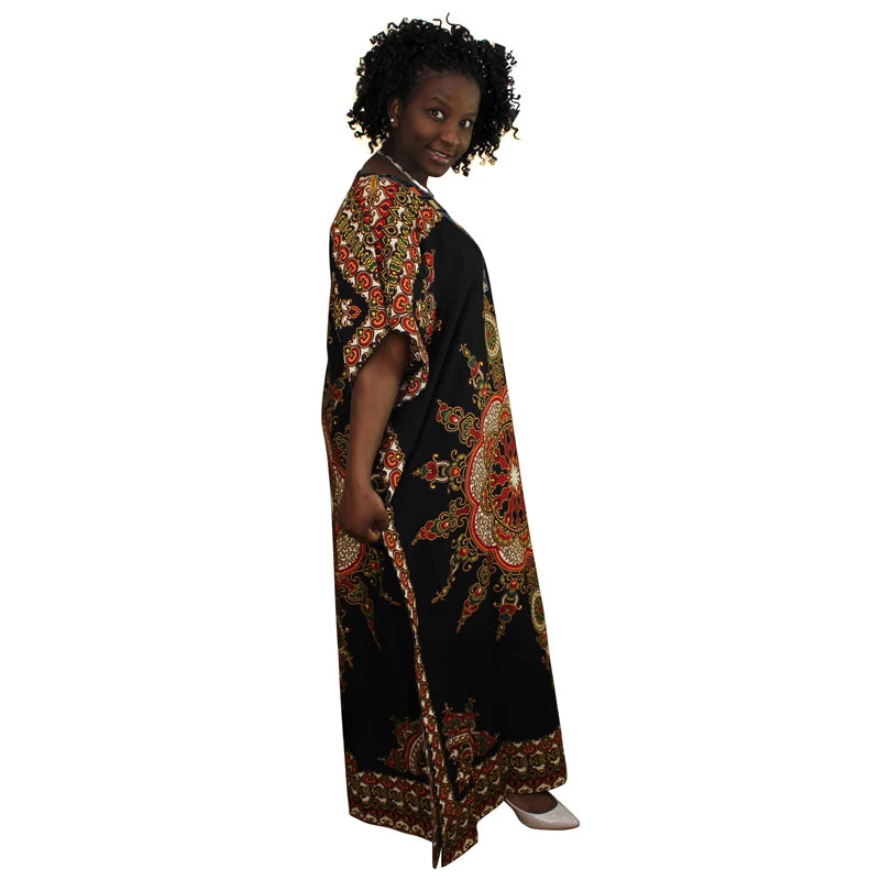 Plus Size African Party Dresses for Women 2024 New Fashion Dashiki Ankara Cotton Wedding Gowns Elegant Turkey Muslim Maxi Dress