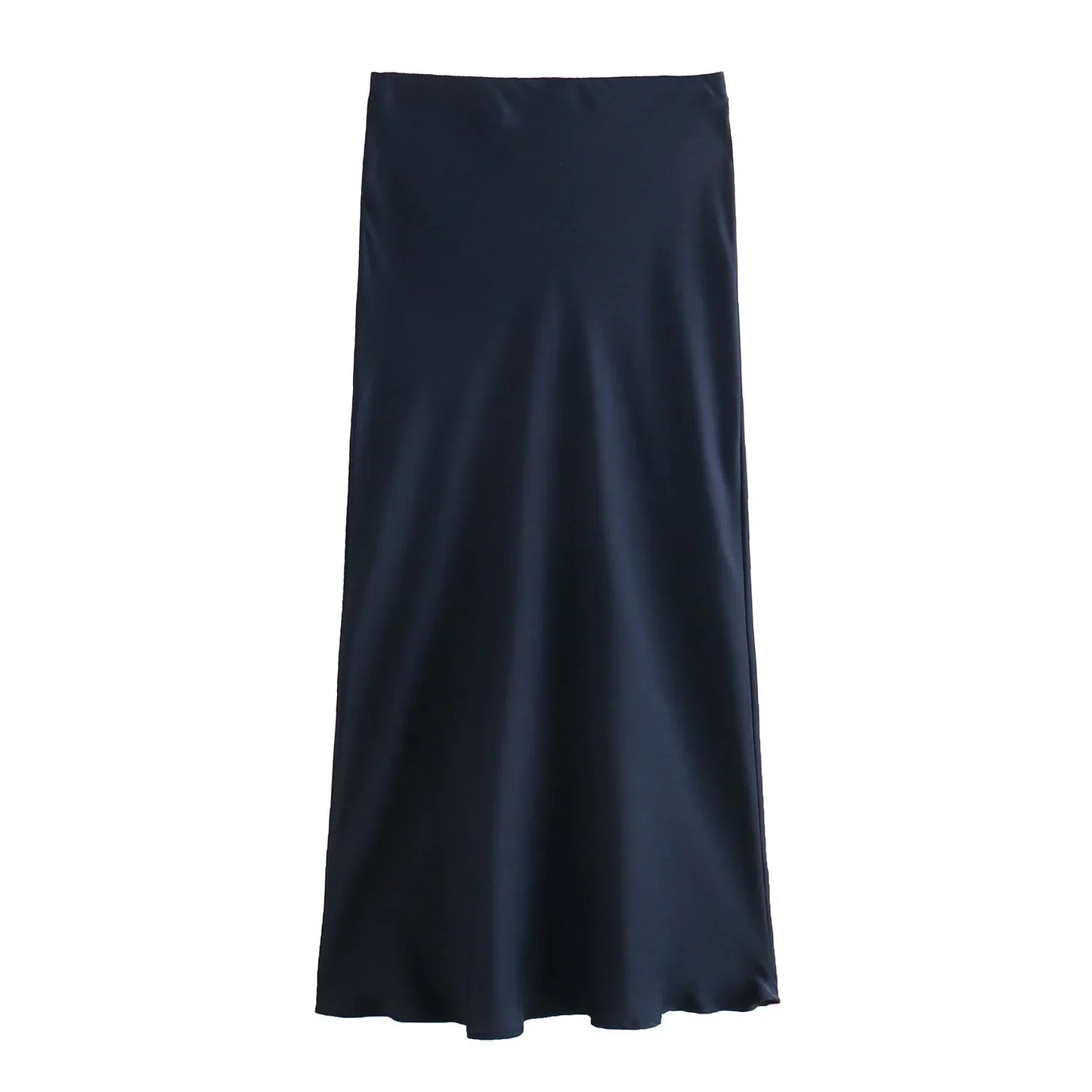 SAW Fast Selling Women's Clothing French Style Long Skirt High Waist Satin-Like Silk Sensation Independent Station Skirt