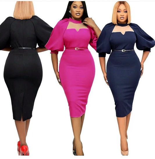African Dress For Women Lace Mesh Design Wedding Birthday Party Office Daily Dresses Elegant Plus Size Dubai Turkey Outfits