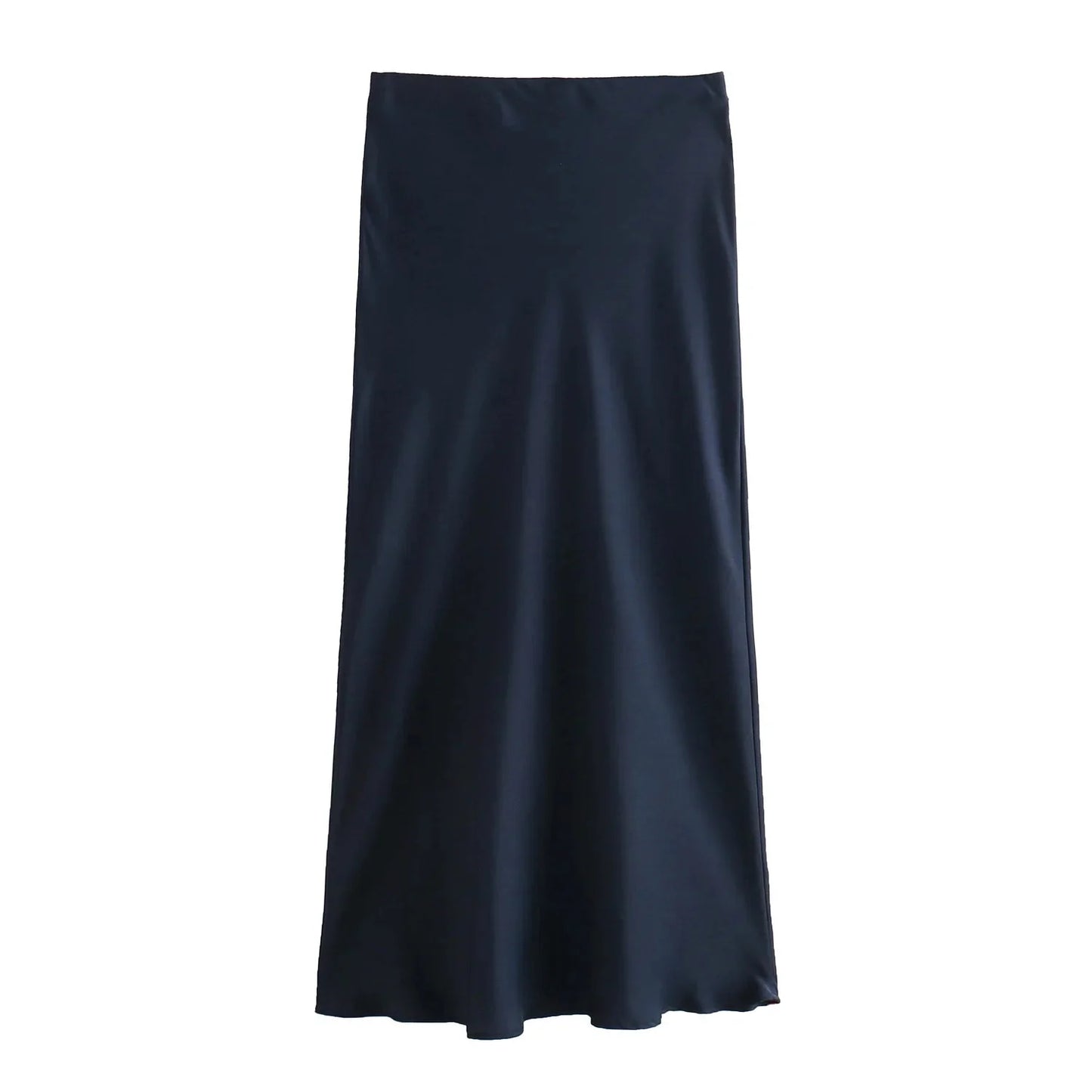 SAW Fast Selling Women's Clothing French Style Long Skirt High Waist Satin-Like Silk Sensation Independent Station Skirt
