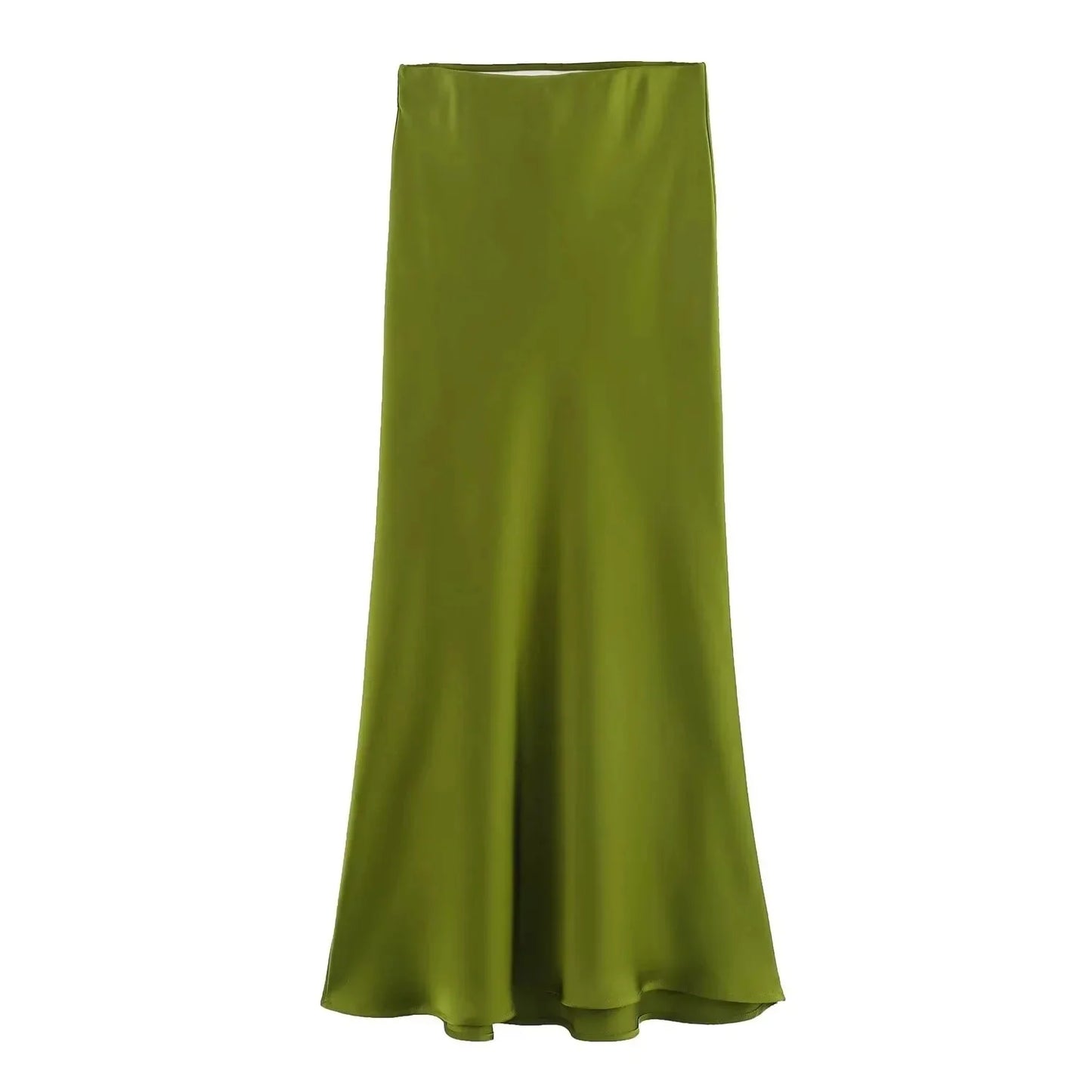 SAW Fast Selling Women's Clothing French Style Long Skirt High Waist Satin-Like Silk Sensation Independent Station Skirt