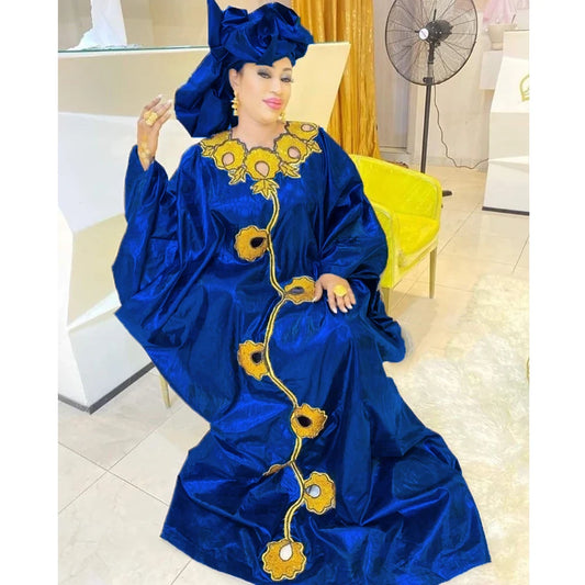 Black African Dresses For Women Bazin Riche Robe Original Basin For Wedding Party Newest Clothing Nigeria Tradition Bride Dress
