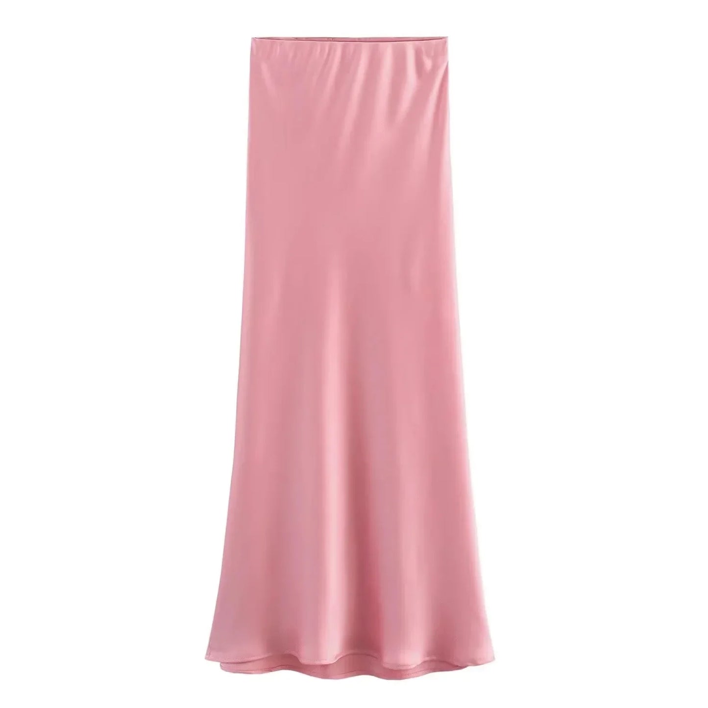SAW Fast Selling Women's Clothing French Style Long Skirt High Waist Satin-Like Silk Sensation Independent Station Skirt