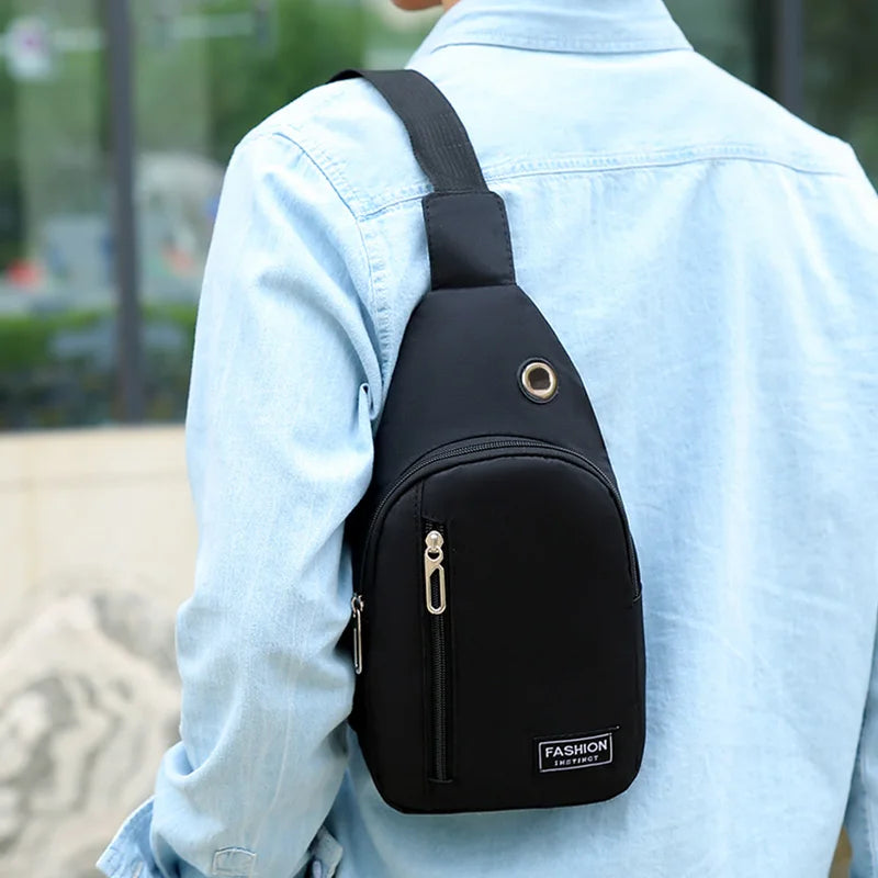 Chest Bag Men New Leisure Fashion Trend One Shoulder Chest Bag Outdoor Sports Multi Functional Crossbody Bag